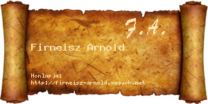 Firneisz Arnold névjegykártya