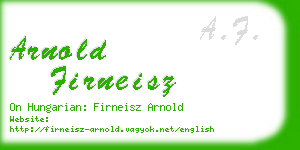 arnold firneisz business card